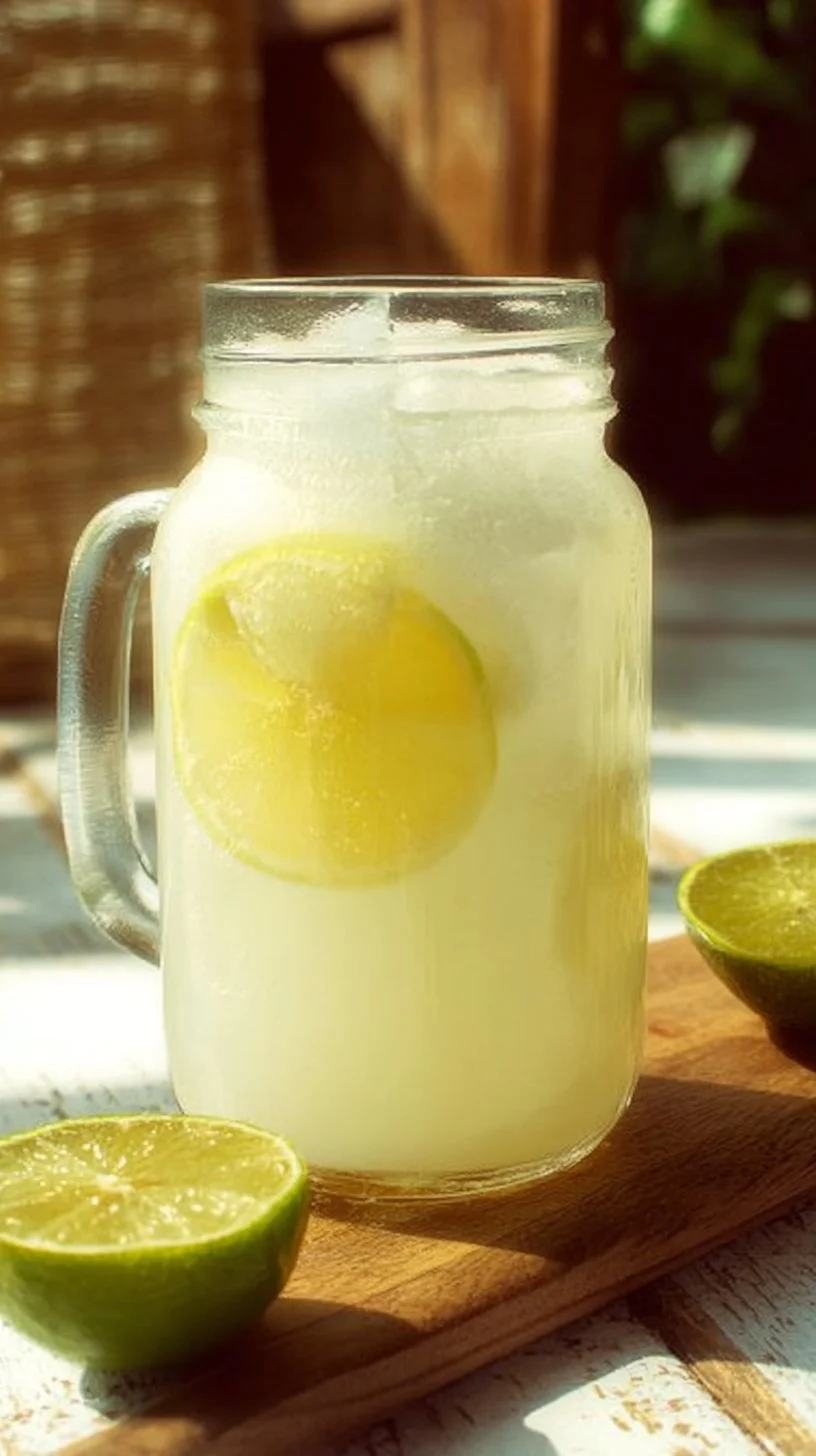 Refreshing glass of homemade lemonade with lemon slices and mint leaves.